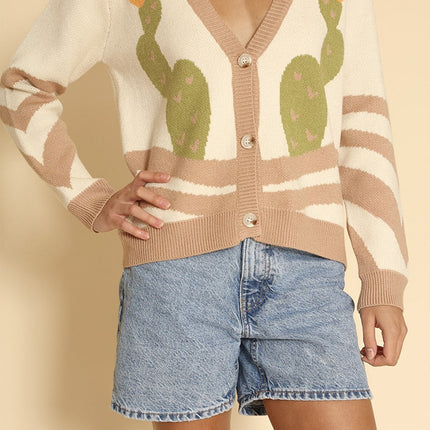 Desert cactus cardigan