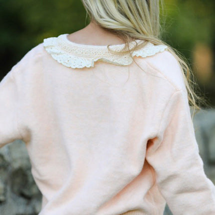 Front tie ruffled trim Cardigan