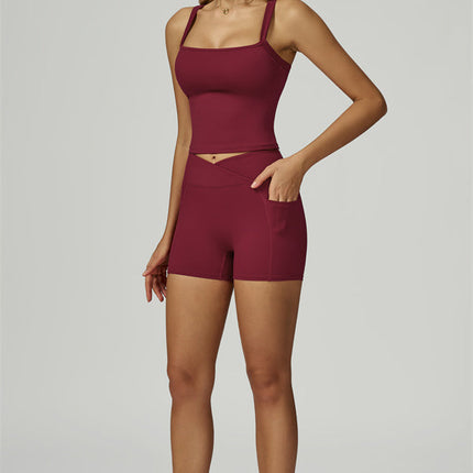 The Flourish Crop Tank Shorts 2-Piece Set
