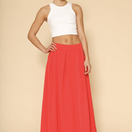 High Waist Pleated Skirt