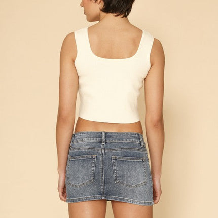 Floral corset tank top