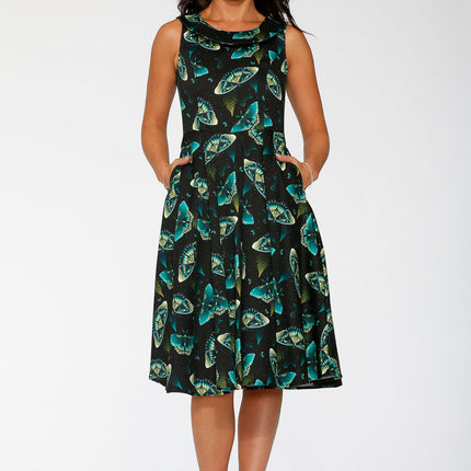 23242 Dark and Mystical Butterfly Swing Dress