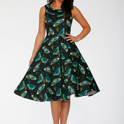23242 Dark and Mystical Butterfly Swing Dress