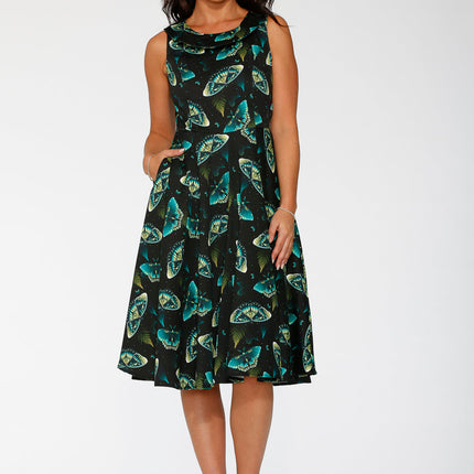 23242 Dark and Mystical Butterfly Swing Dress