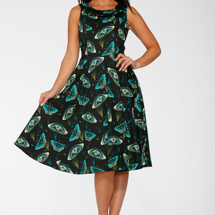 23242 Dark and Mystical Butterfly Swing Dress