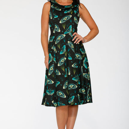 23242 Dark and Mystical Butterfly Swing Dress