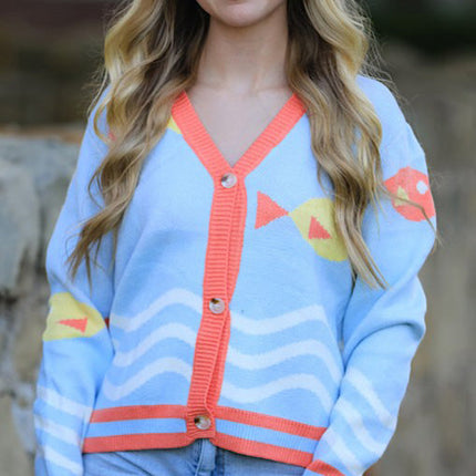Fish bowl knit cardigan