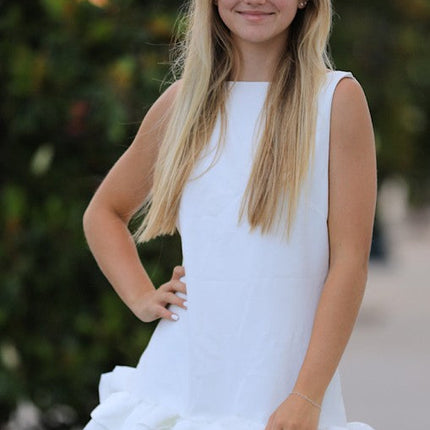 Ruffle trim dress