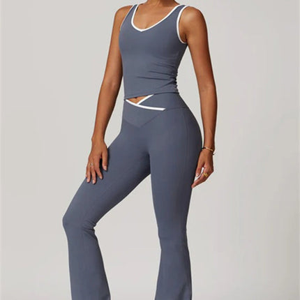 The Stamina Tank Top Flared Leggings 2-Piece Set