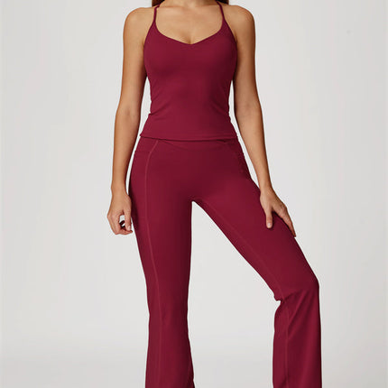 The Propel Crop Top Flared Leggings 2-Piece Set