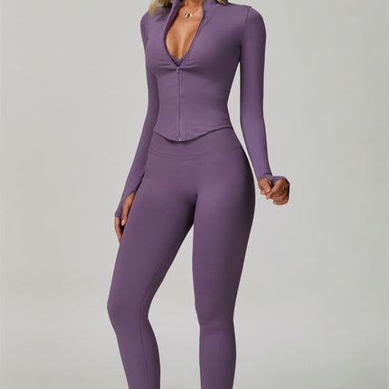 The Empower Jacket Sports Bra Leggings 3-Piece Set