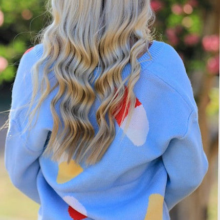 Colorful Capsule Pattern Cardigan