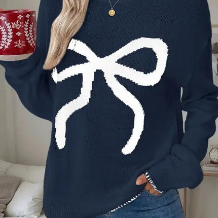 Long Sleeve Crew Neck Knit Sweater
