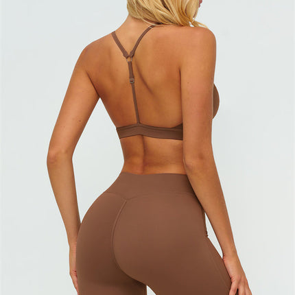 The Lushness Y-Back Sports Bra Flared Leggings 2-Piece Set