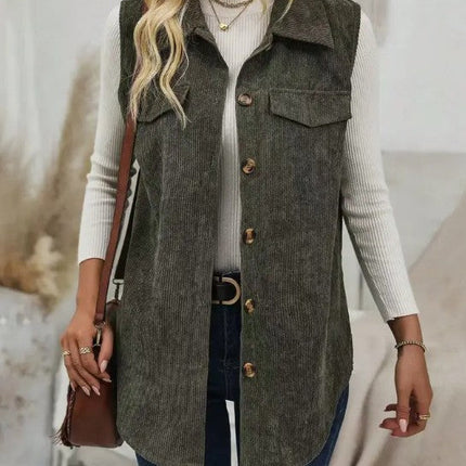 Corduroy Buttoned Vest