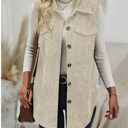 Corduroy Buttoned Vest