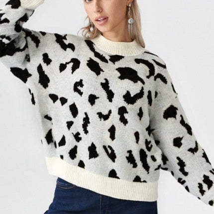 Leopard Knit Sweater