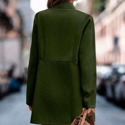 Women's Stand Collar  Wool Blend Coat