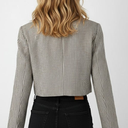 Plaid Cropped Blazer