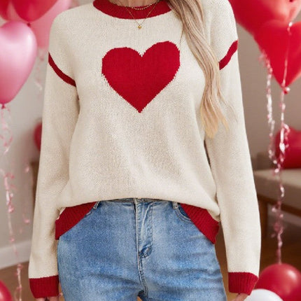 Heart Motif Sweater