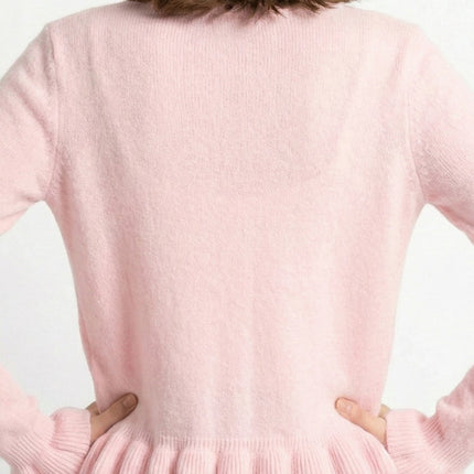 Sweetheart Ruffle-Trim Cardigan