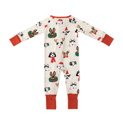 Bark The Halls (Convertible Zip Footies)
