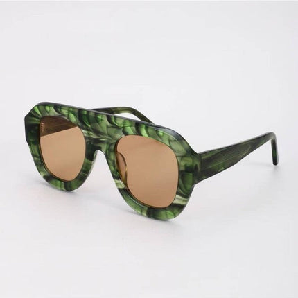 Miss Sparkling Retro Oversized Square Sunglasses
