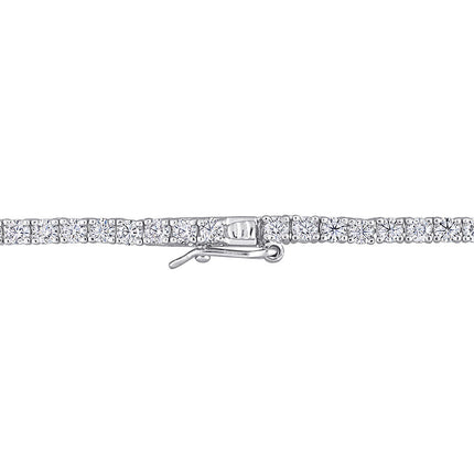 12.5 ct. DEW Created Brilliant Sapphire Tennis Necklace - 14K Gold Overlay
