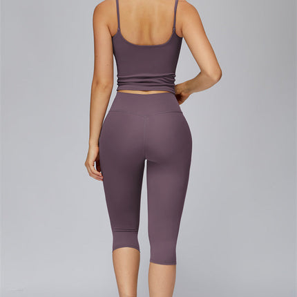 The FlexCore Crop Tank Capri Leggings 2-Piece Set