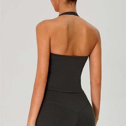 The Solid Halter Tank Top