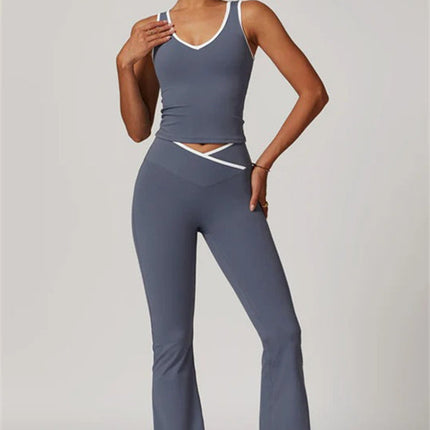 The Stamina Tank Top Flared Leggings 2-Piece Set