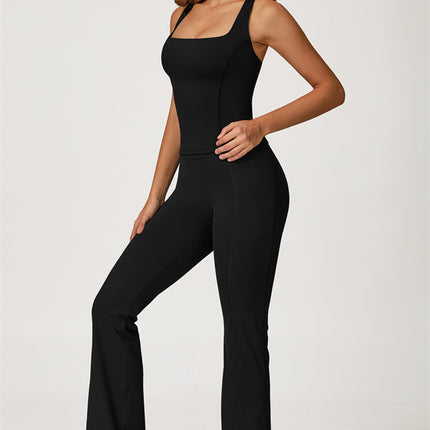 The Glacier Crop Tank Flared Leggings 2-Piece Set