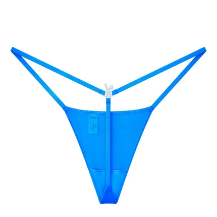 ICED OUT G-STRING IN OCEAN BLUE