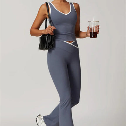 The Stamina Tank Top Flared Leggings 2-Piece Set