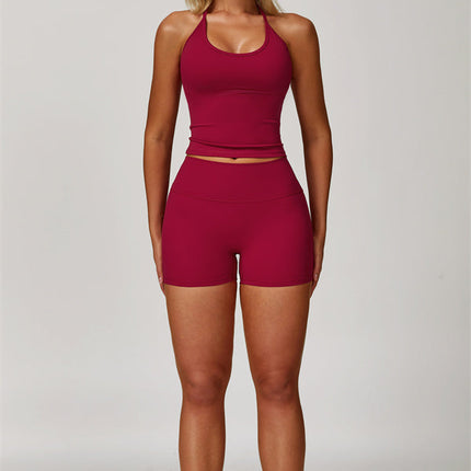 The Surge Halter Crop Top Shorts 2-Piece Set