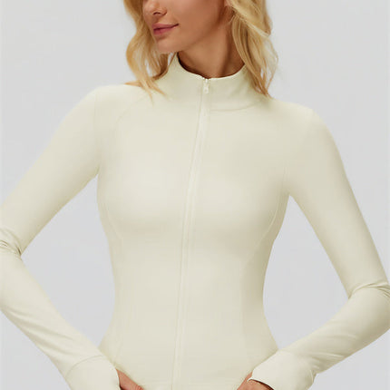 The FemmeFit Zip Jacket Straight Leg Pants 2-Piece Set