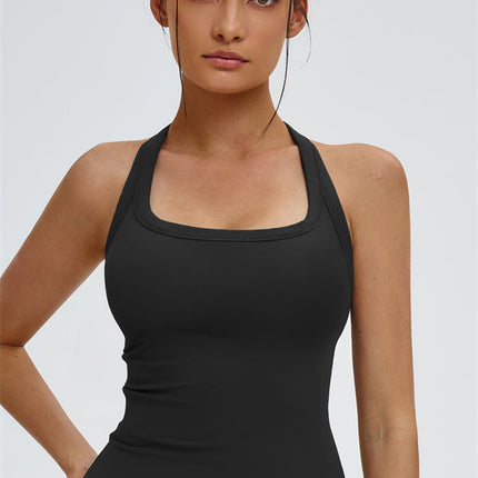 The Slate Y-Back Top Flared Leggings 2-Piece Set