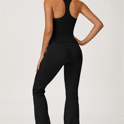 The Glacier Crop Tank Flared Leggings 2-Piece Set