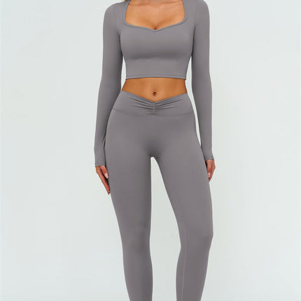 The Lushness Long Sleeve Crop top Leggings 2-Piece Set