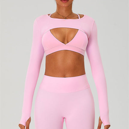 The Ember Sports Bra Crop Top Leggings 3-Piece Set
