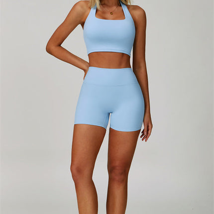 The Seraphine Halter Crop Top Shorts 2-Piece Set