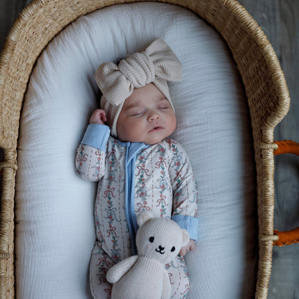 Bow Blossom (Convertible Zip Footies)