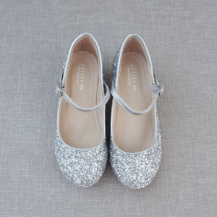 Rock Glitter Mary Jane with Glitter Heels for Girls