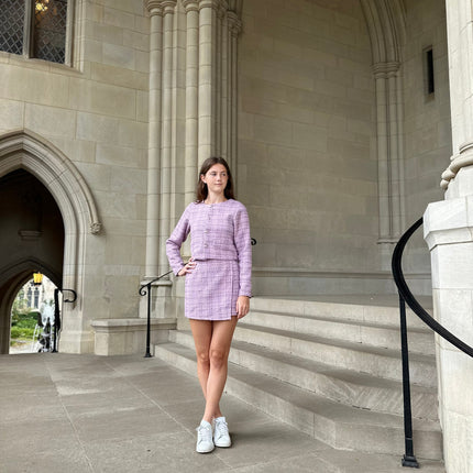AA Lavender Tweed Ruffle Skort
