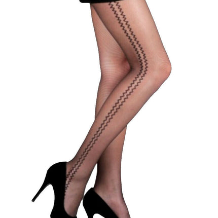 Conte Bliss 20 Den - Fantasy Women's Pantyhose with Zig-Zag Pattern on both sides (15С-50СП)
