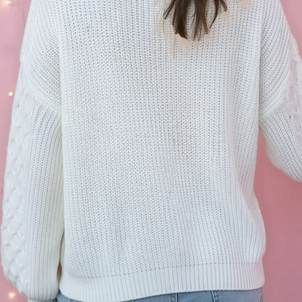 Heart knit sweater