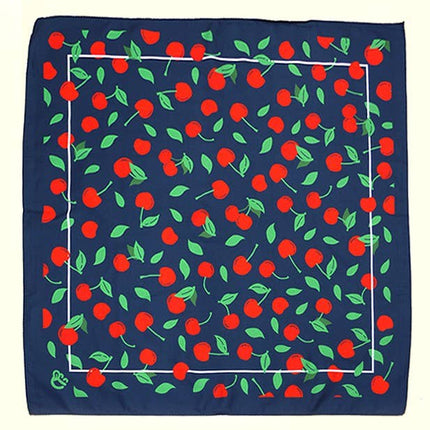 CHERRY SILKY FEEL BANDANA SCARF | 40SC613 CHERRY