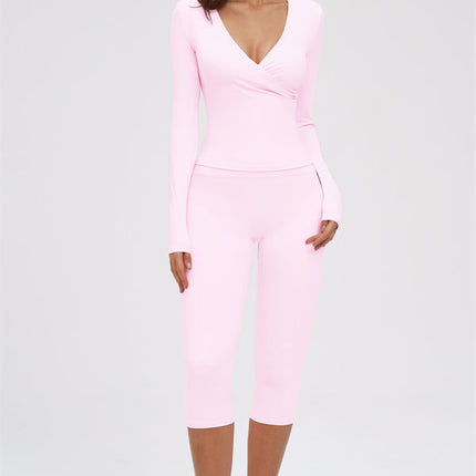The Twirl Long Sleeve Capri Leggings 2-Piece Set