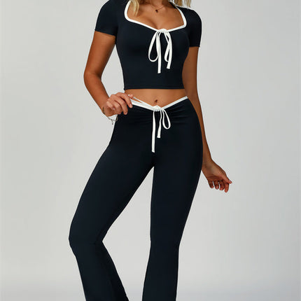 The Skyline Flared Tie Leggings