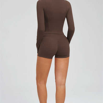 The Sizzle Zip Jacket Sports Bra Shorts 3-Piece Set